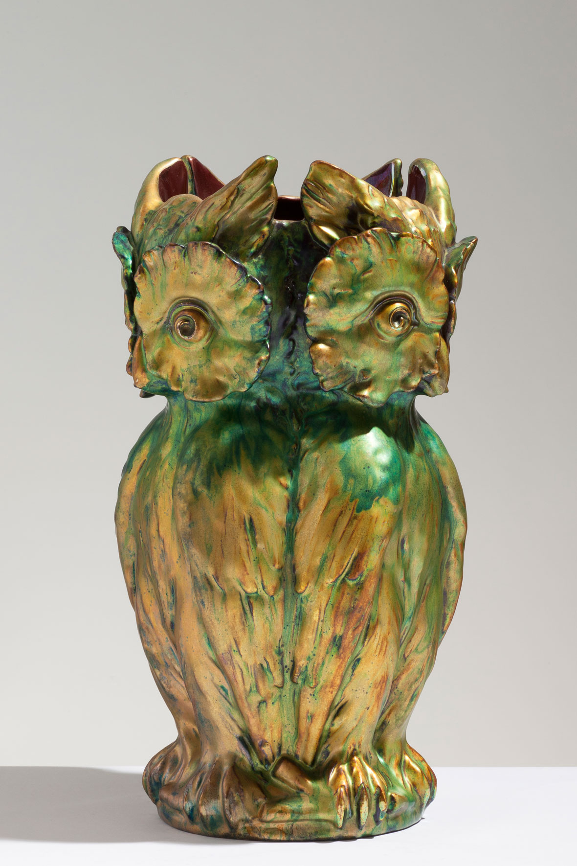 Zsolnay Owl Vase